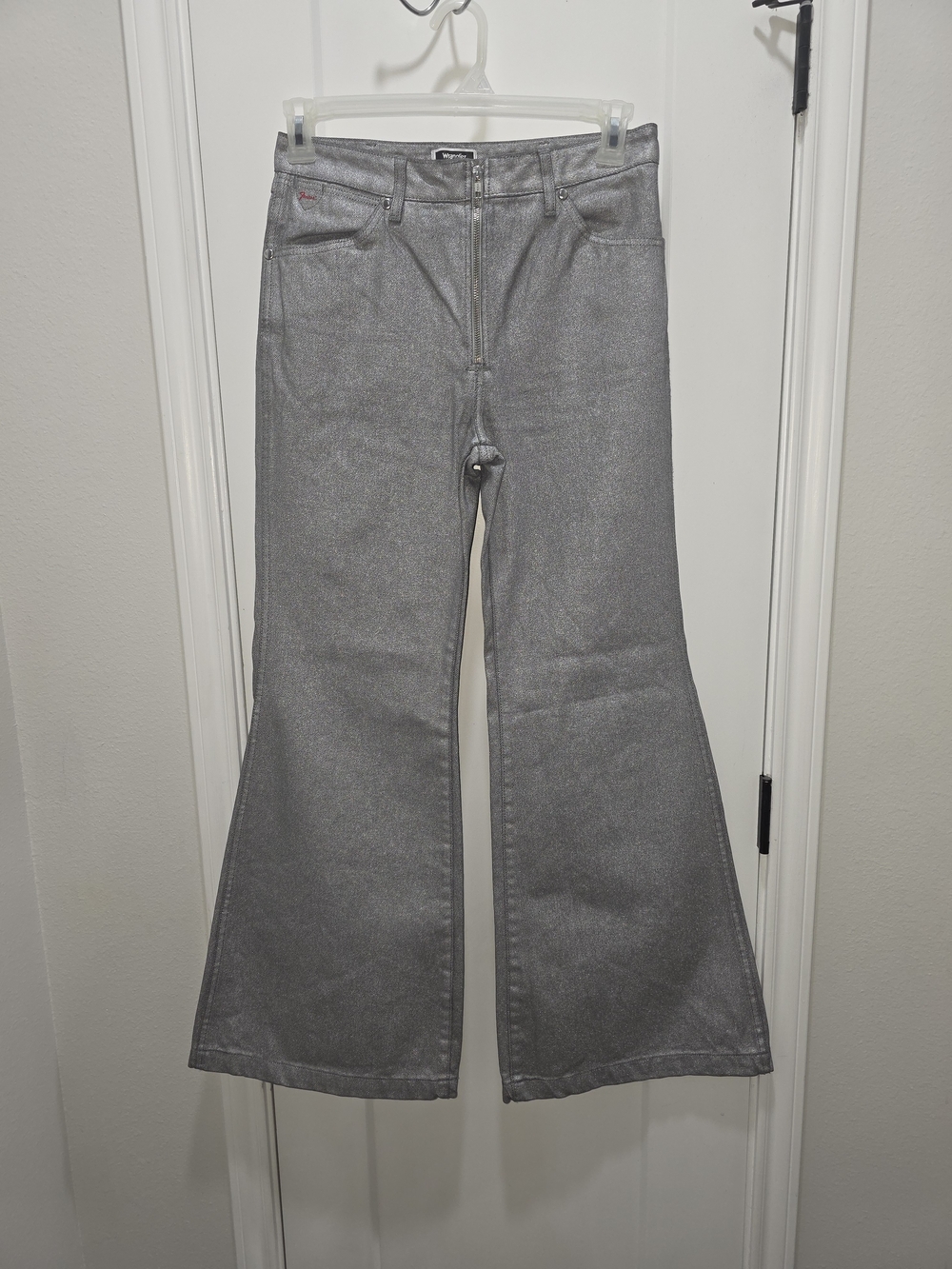 Wrangler Silver Wide-Leg Flare Jeans